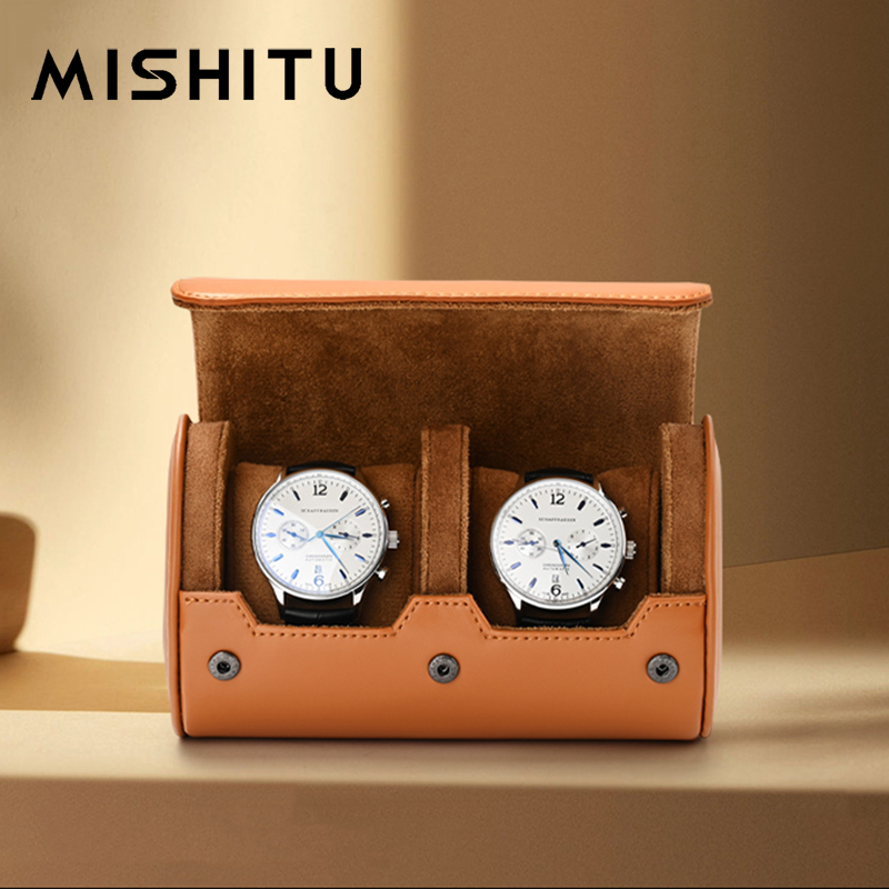 Jewelry Watches & Accessories - MISHITU 1/2/3 スロット時計収納ロールトラベルバッグポータブルヴィンテージレザー時計ディスプレイボックス収納袋時計オーガナイザー男性ギフト