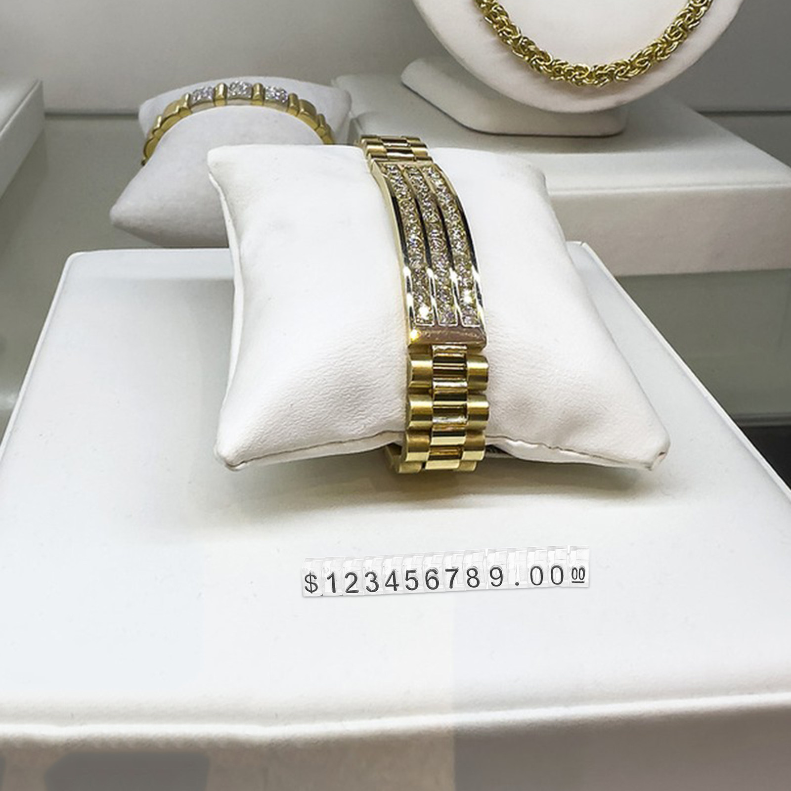Jewelry Watches & Accessories - 20個入り、高さ調整可能な価格表示スタンド。透明な数字表示で、ジュエリーや時計などの高級商品の小売店での価格表示に最適。カウンター用価格表示ホルダーキット。