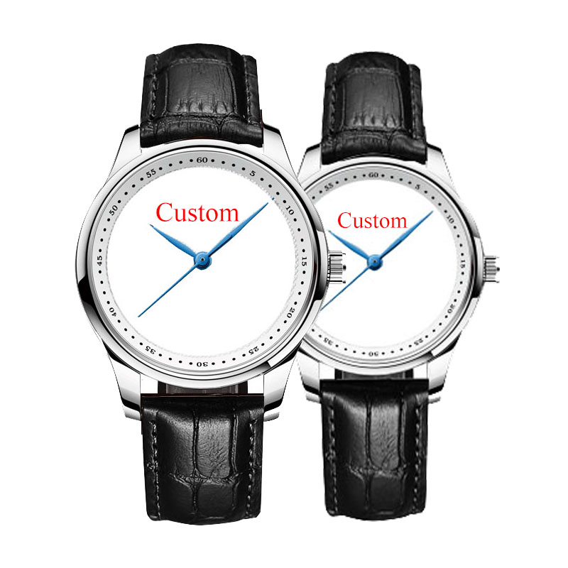 Cartier Watch Tank - 男性と女性のためのカスタムロゴ付き時計,竹モデル,革製