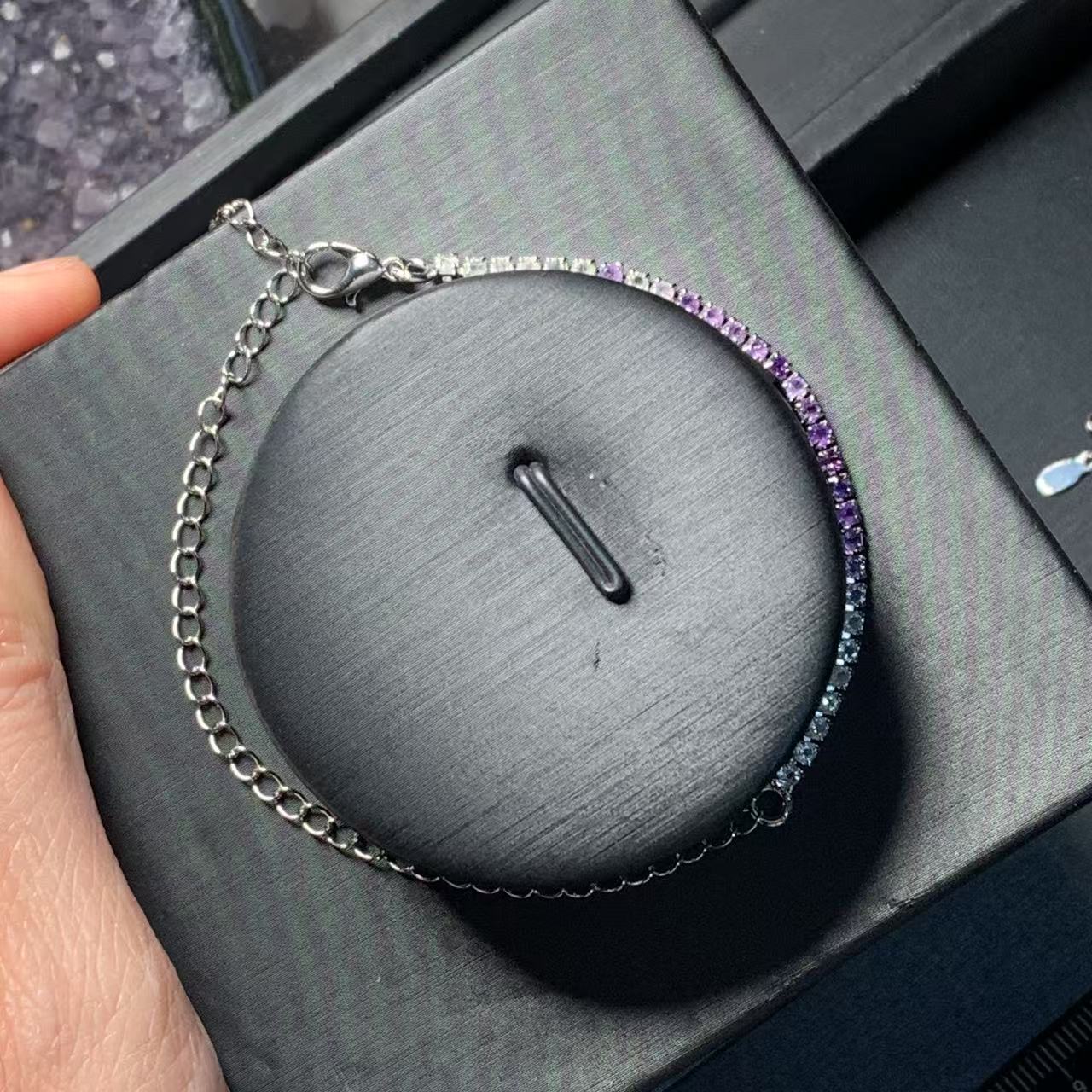 Heyya-天然アメジストとシトリンテニスブレスレット,癒し - Gemstone Bracelet Healing のレビューと価格