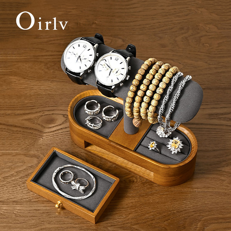 Oirlv 無垢材時計オーガナイザー棚 T バー時計ホルダー - Jewelry Watches & Accessories のレビューと価格