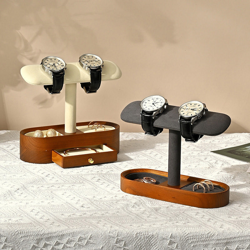 Oirlv 無垢材時計オーガナイザー棚 T バー時計ホルダー - Jewelry Watches & Accessories のレビューと価格