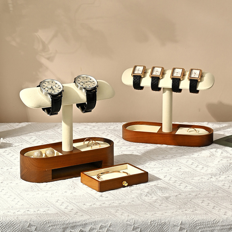 Oirlv 無垢材時計オーガナイザー棚 T バー時計ホルダー - Jewelry Watches & Accessories のレビューと価格