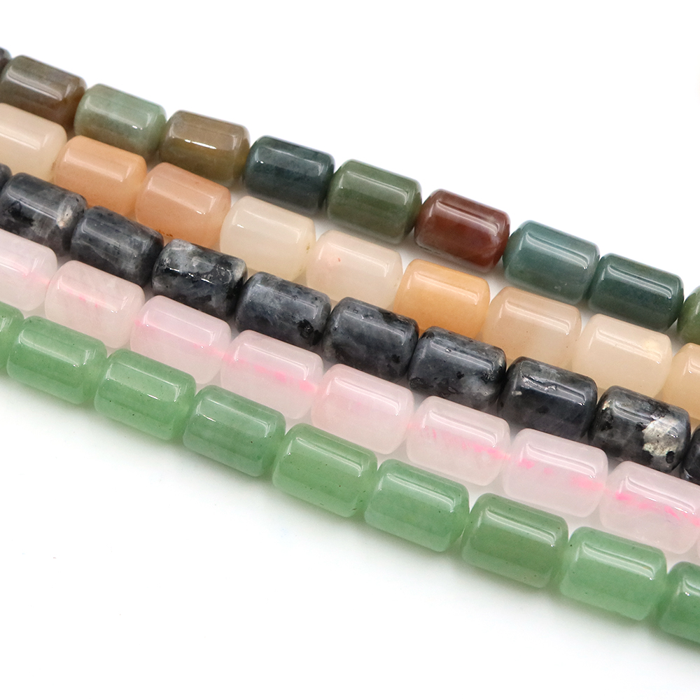 10x14mm天然石シリンダービーズヒーリングクリスタルチャ - Gemstone Bracelet Healing のレビューと価格