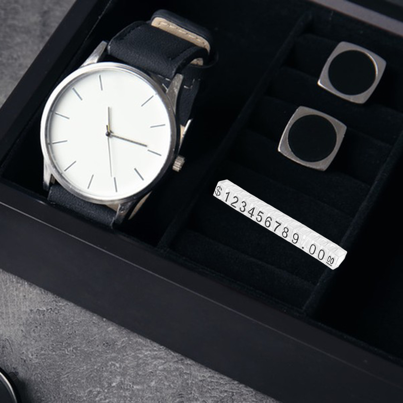 20個入り、高さ調整可能な価格表示スタンド。透明な数字表示で - Jewelry Watches & Accessories のレビューと価格