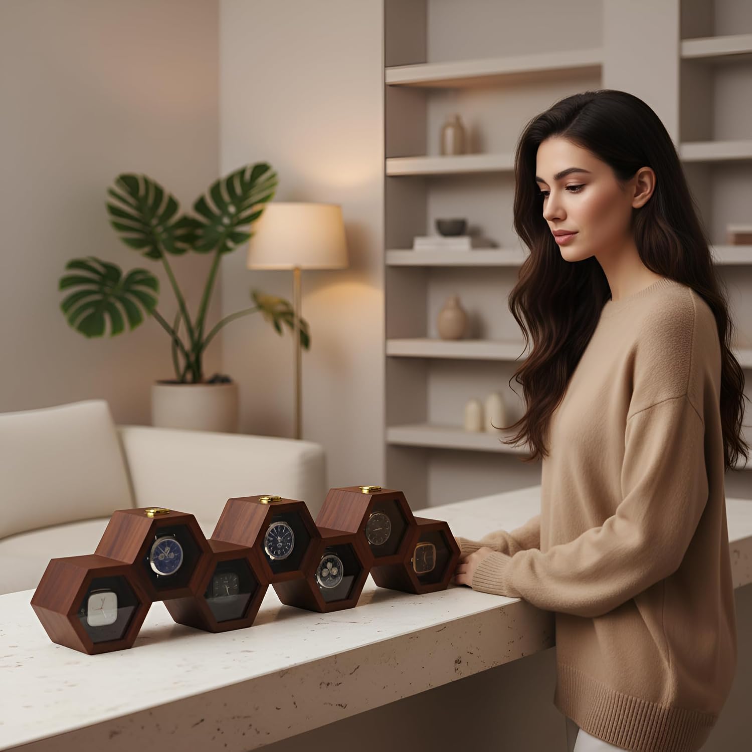ヴィンテージロック付きガラス製時計ボックス インディアンロー - Indian Jewelry Watches のレビューと価格