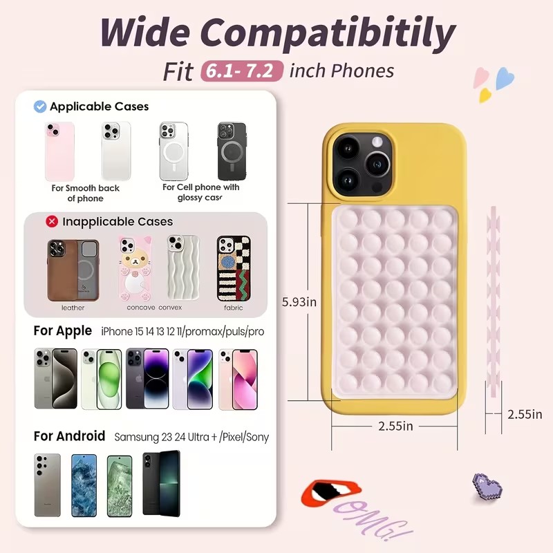 2個パック シリコン製吸盤式スマホホルダー – 角度調整可能 - Watches & Jewelry Repair Center New York Reviews のレビューと価格