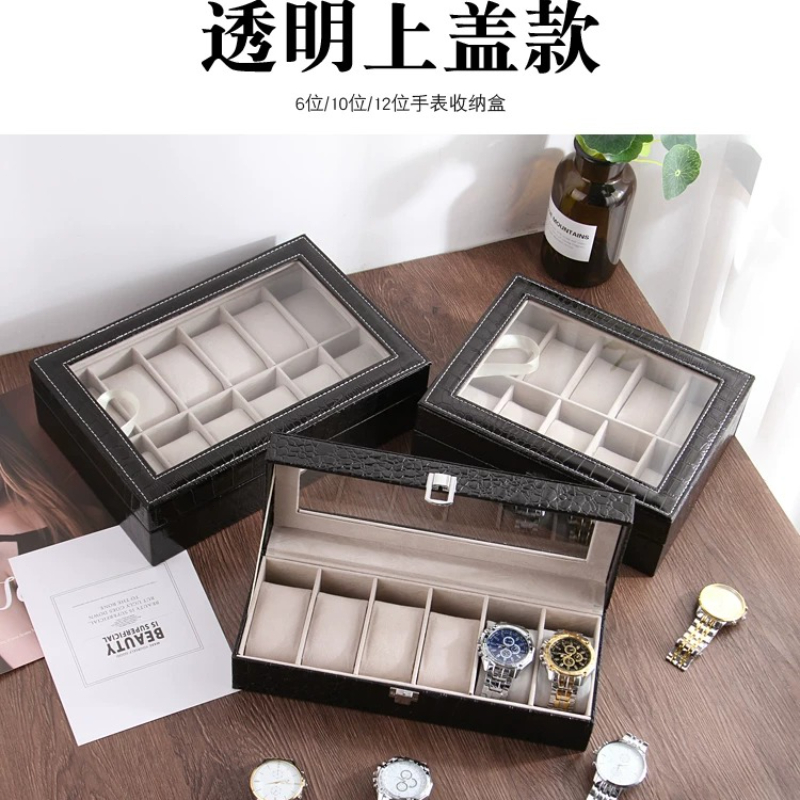 ヨーロッパの革製時計収納ボックスギフト包装ストールディスプレ - Jewelry Watches & Accessories のレビューと価格
