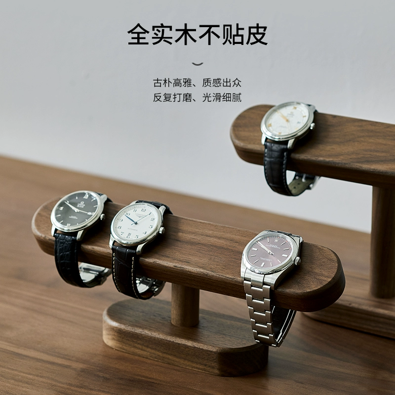黒クルミ材の時計ホルダー、創造的な高級無垢材ディスプレイスタ - Jewelry Watches & Accessories のレビューと価格
