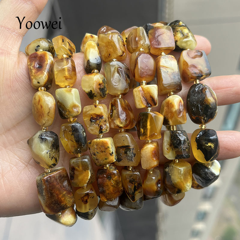 100%天然琥珀ブレスレット ユニセックス向け ユニークな手 - Gemstone Bracelet Healing のレビューと価格