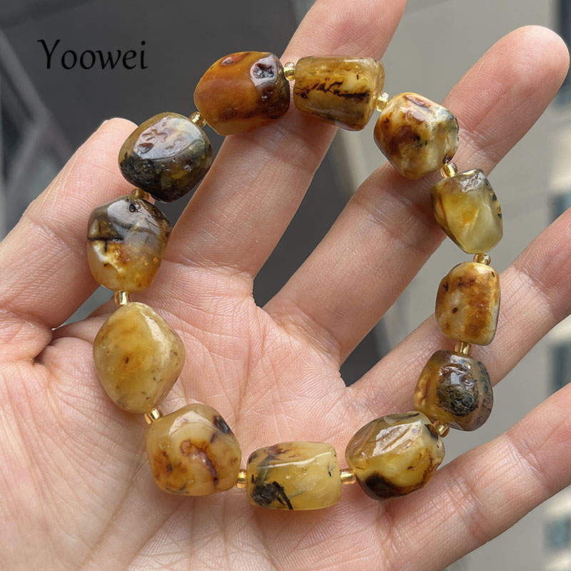 100%天然琥珀ブレスレット ユニセックス向け ユニークな手 - Gemstone Bracelet Healing のレビューと価格