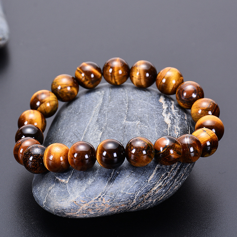1pc ファッションタイガーアイ腕輪男性 6/8/10 ミリ - Gemstone Bracelet Healing のレビューと価格